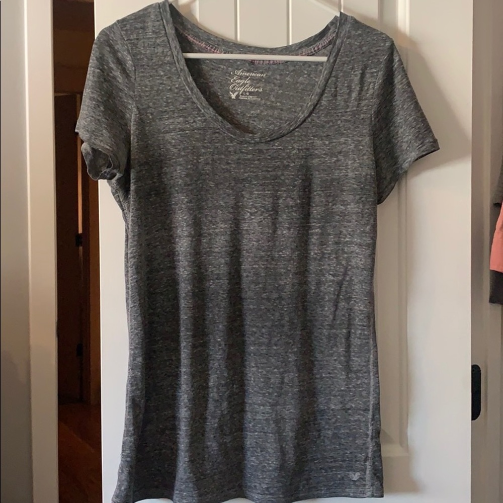 Grey short sleeve shirt